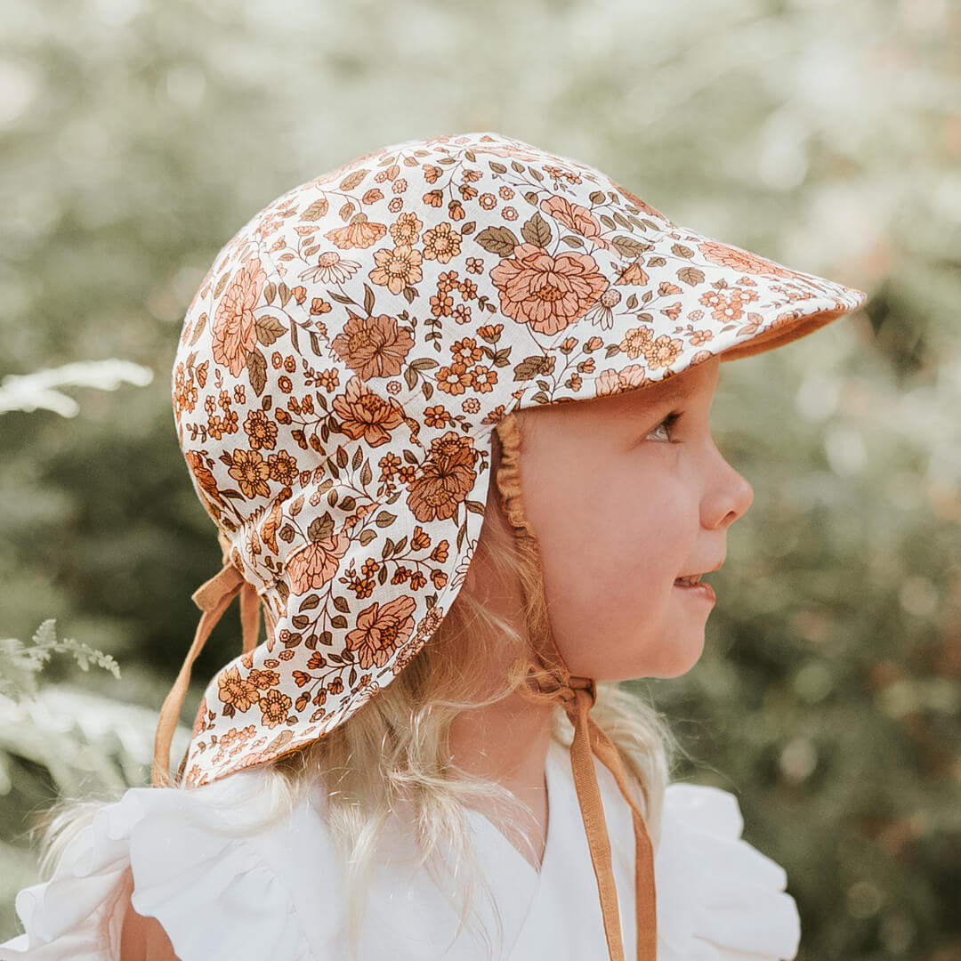 Bedhead Heritage Flap Sun Hat - sizes 0-6 months